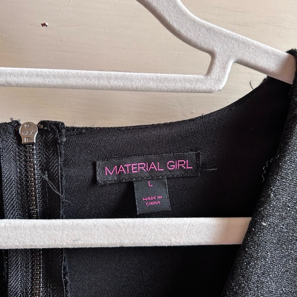 Material Girl Black Sparkle Romper - Picture 2 of 5